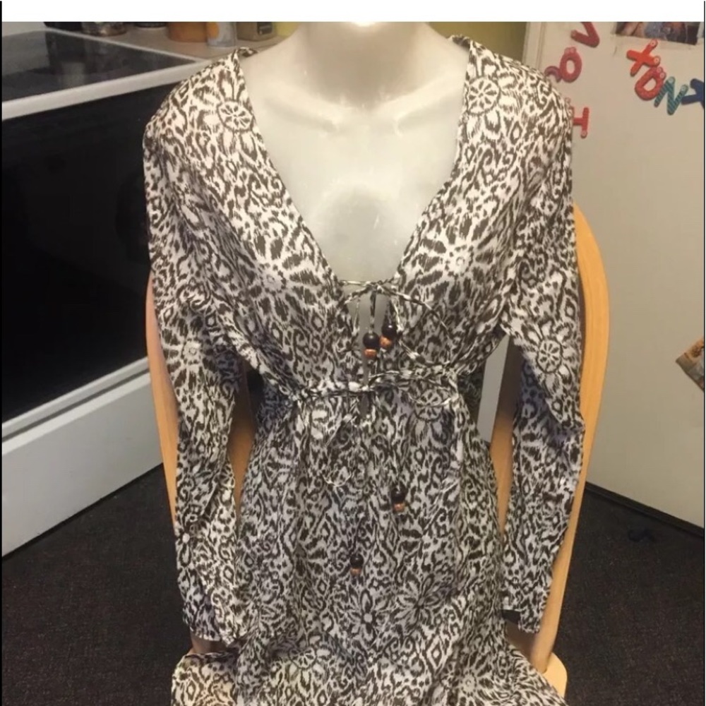 M/L water water every wear boho earthy beach dress